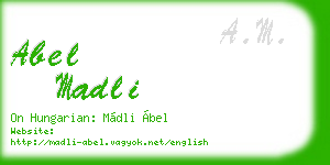 abel madli business card