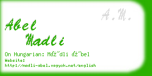 abel madli business card